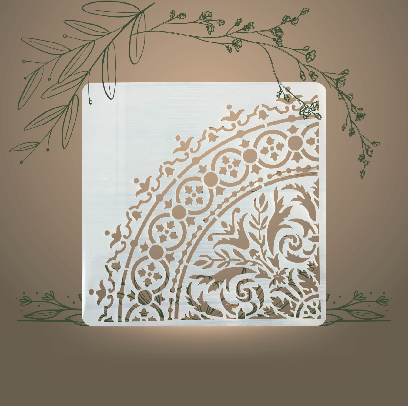 4pcs Pochoirs Royale 20x20cm