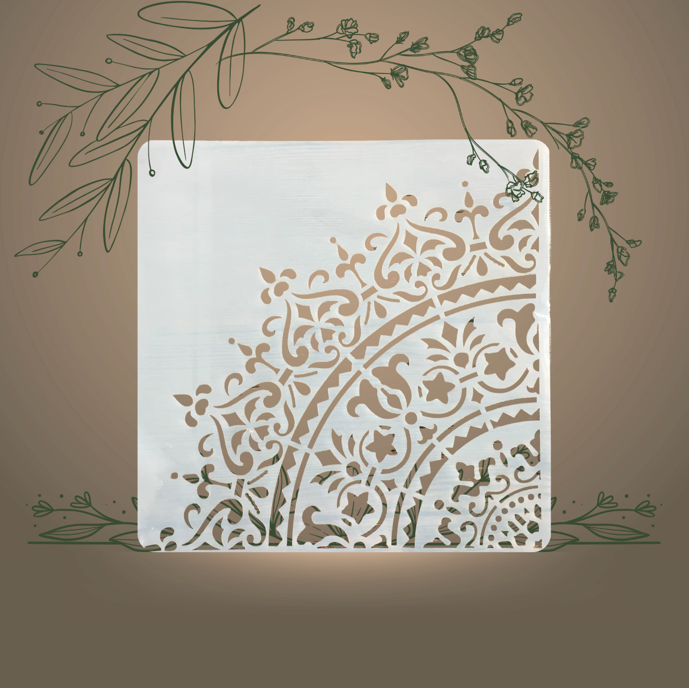 4pcs Pochoirs Royale 20x20cm