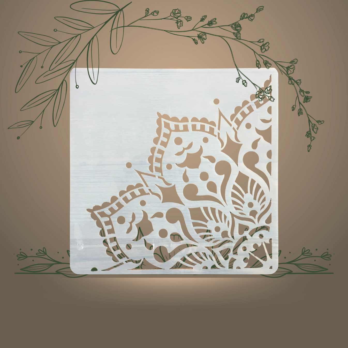 4pcs Pochoirs Royale 20x20cm