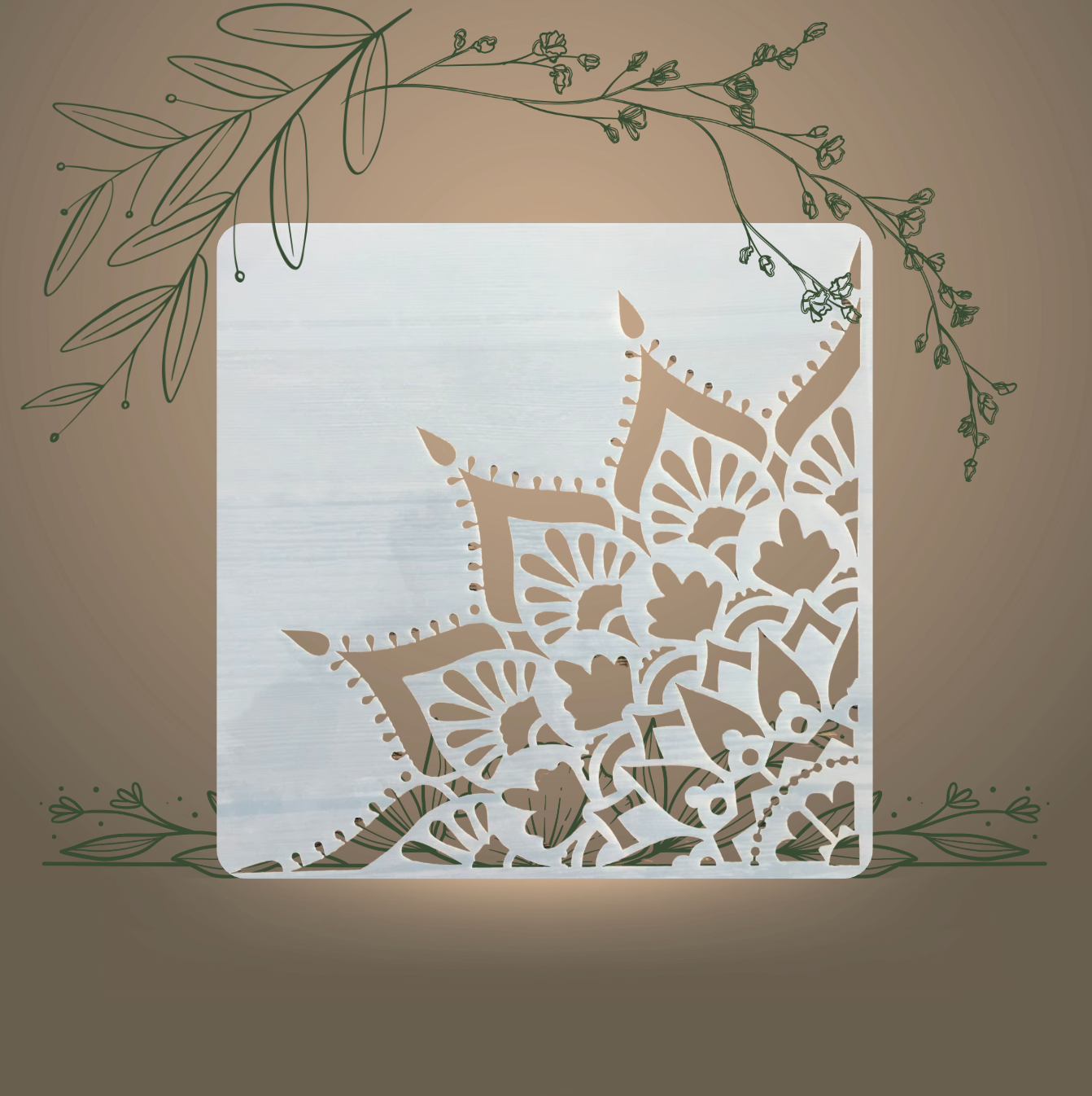 4pcs Pochoirs Royale 20x20cm