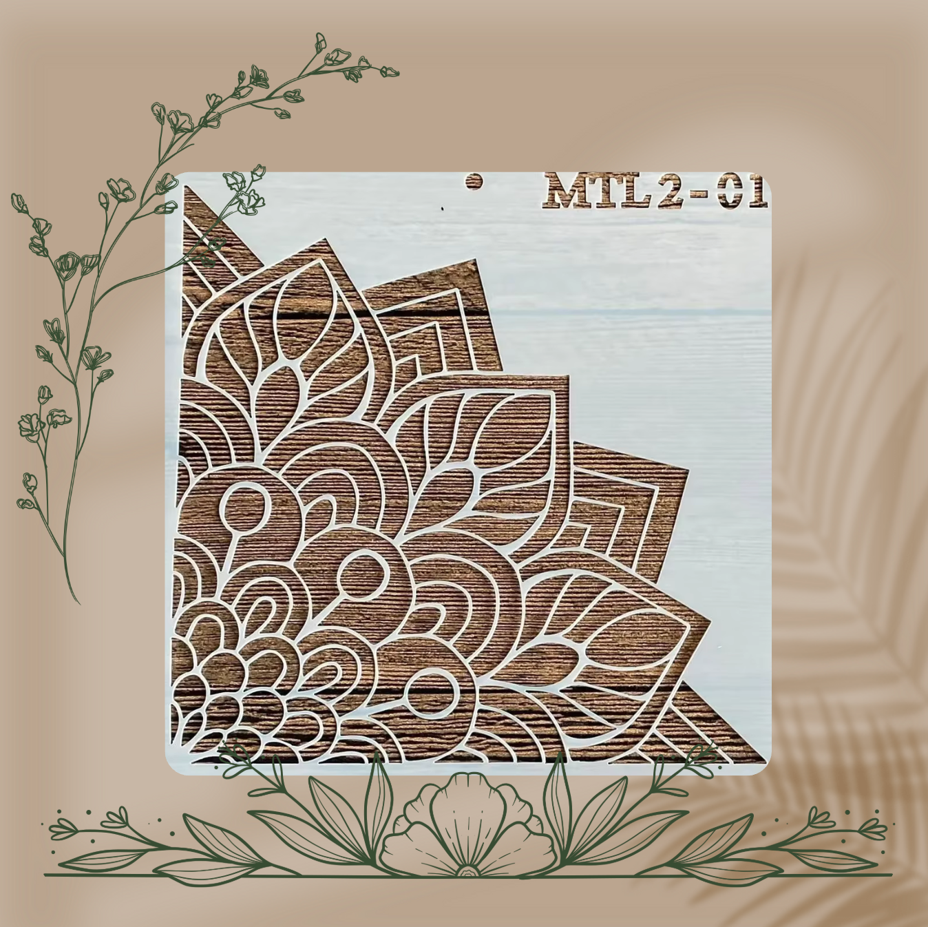 4pcs Pochoirs Evente 15x15cm