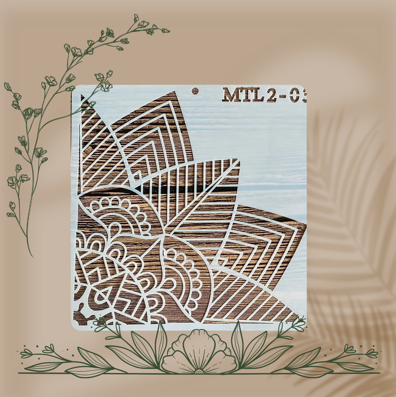 4pcs Pochoirs Evente 15x15cm