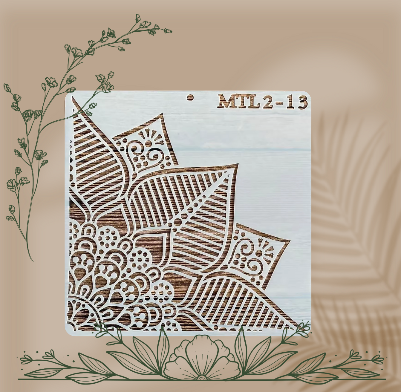 4pcs Pochoirs Evento 15x15cm