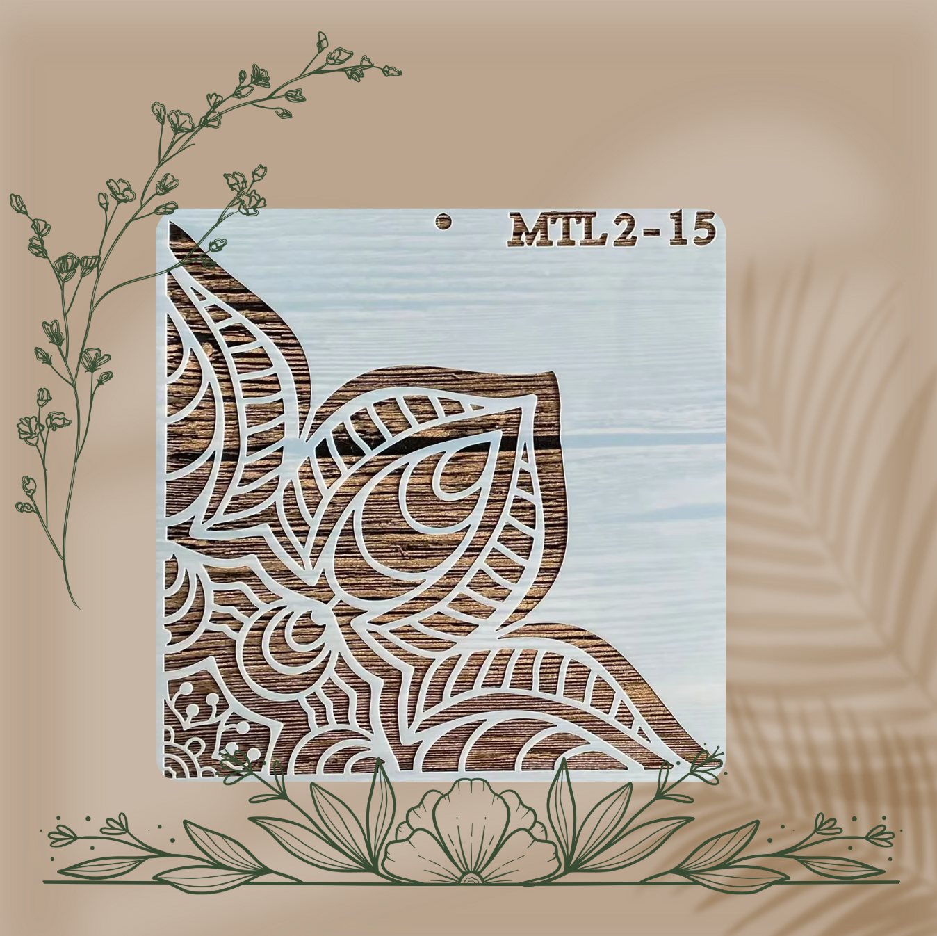 4pcs Pochoirs Evento 15x15cm