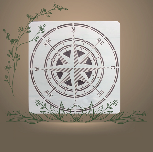 Pochoir Nord 30x30cm