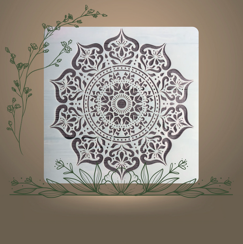 Pochoir Fleur 30x30cm