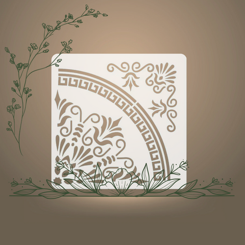 Pochoir Boucle 90cm (1/4)