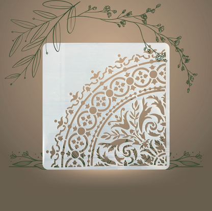 4pcs Pochoirs Royale 20x20cm