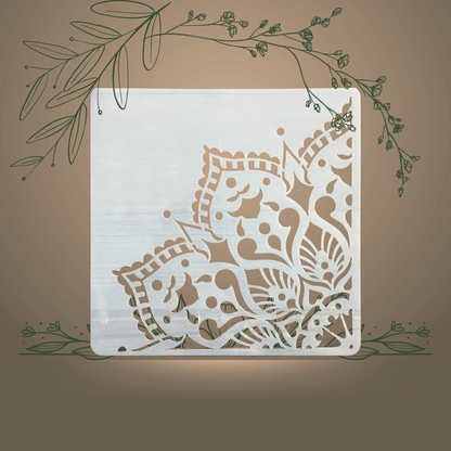 4pcs Pochoirs Royale 20x20cm