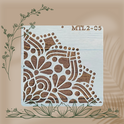 4pcs Pochoirs Eventy 15x15cm