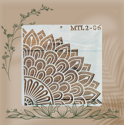 4pcs Pochoirs Eventy 15x15cm