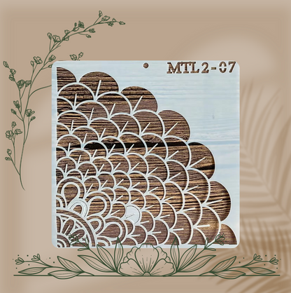 4pcs Pochoirs Eventy 15x15cm