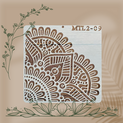 4pcs Pochoirs Eventa 15x15cm
