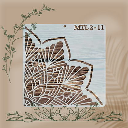 4pcs Pochoirs Eventa 15x15cm