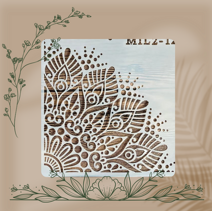 4pcs Pochoirs Eventa 15x15cm