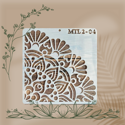 4pcs Pochoirs Evente 15x15cm
