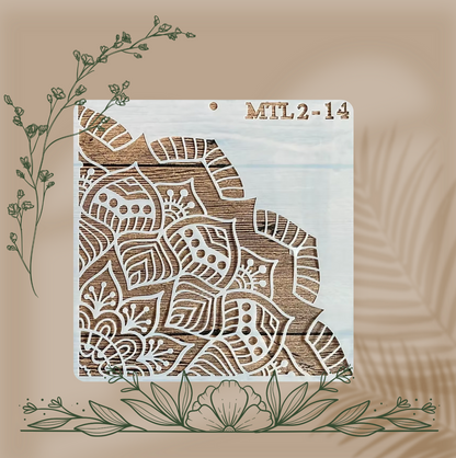 4pcs Pochoirs Evento 15x15cm