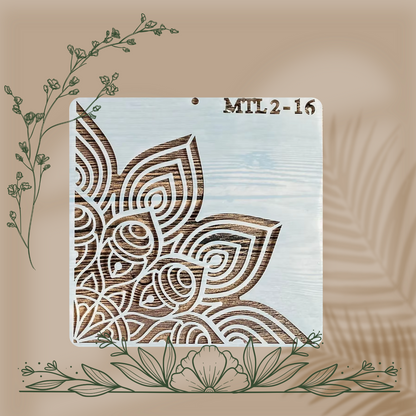 4pcs Pochoirs Evento 15x15cm