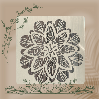 4pcs Pochoirs Eclosion 20x20cm