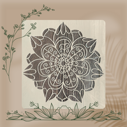 4pcs Pochoirs Eclosion 20x20cm