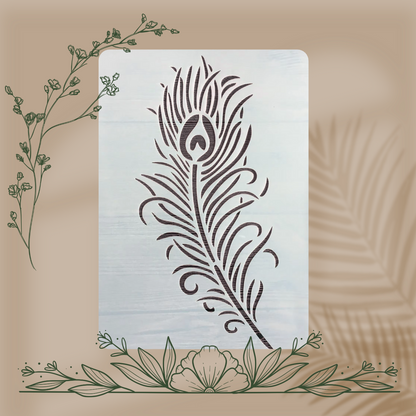 4pcs Pochoirs Plumes 21x29cm