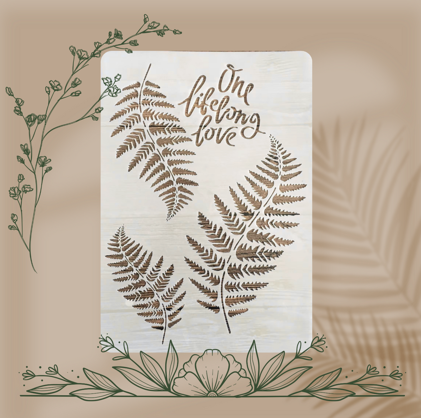 4pcs Pochoirs Plumes 21x29cm